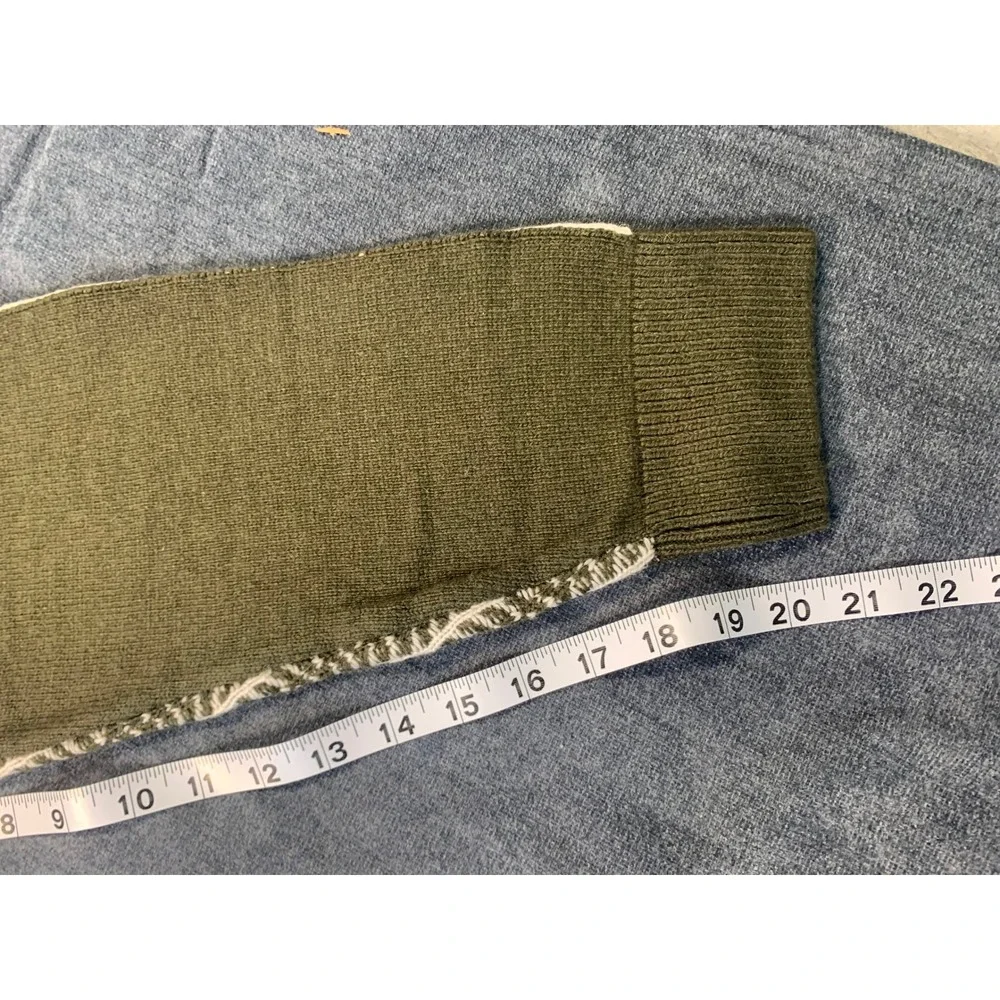 Ted Baker London Mens Olive‎ Green Textured Crew Neck Sweater Size 6